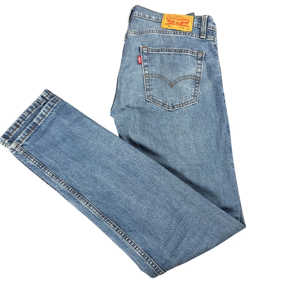 Levi's 511 Slim Fit Men's Jeans 32x34 Medium Wash Blue Denim 045111025